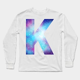 Letter K galaxy Long Sleeve T-Shirt